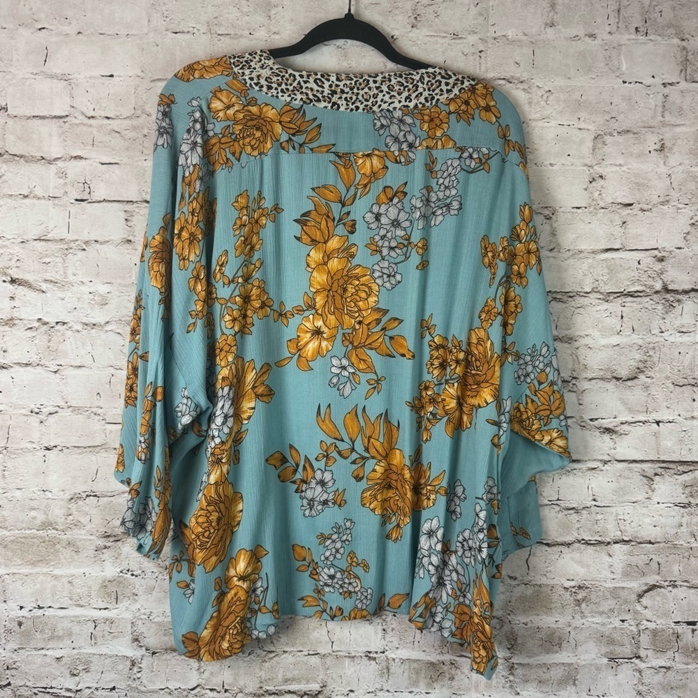 NWT Anthropologie Andersen & Lauth Zoe Leopard-Trimmed Kimono Size All One Size - Picture 10 of 11